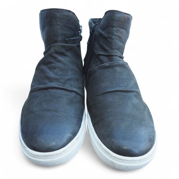 Miz Mooz Lundy High Top Leather Side Zip Camo Wedge Sneakers Women's 9-9.5/40 - Picture 3 of 11